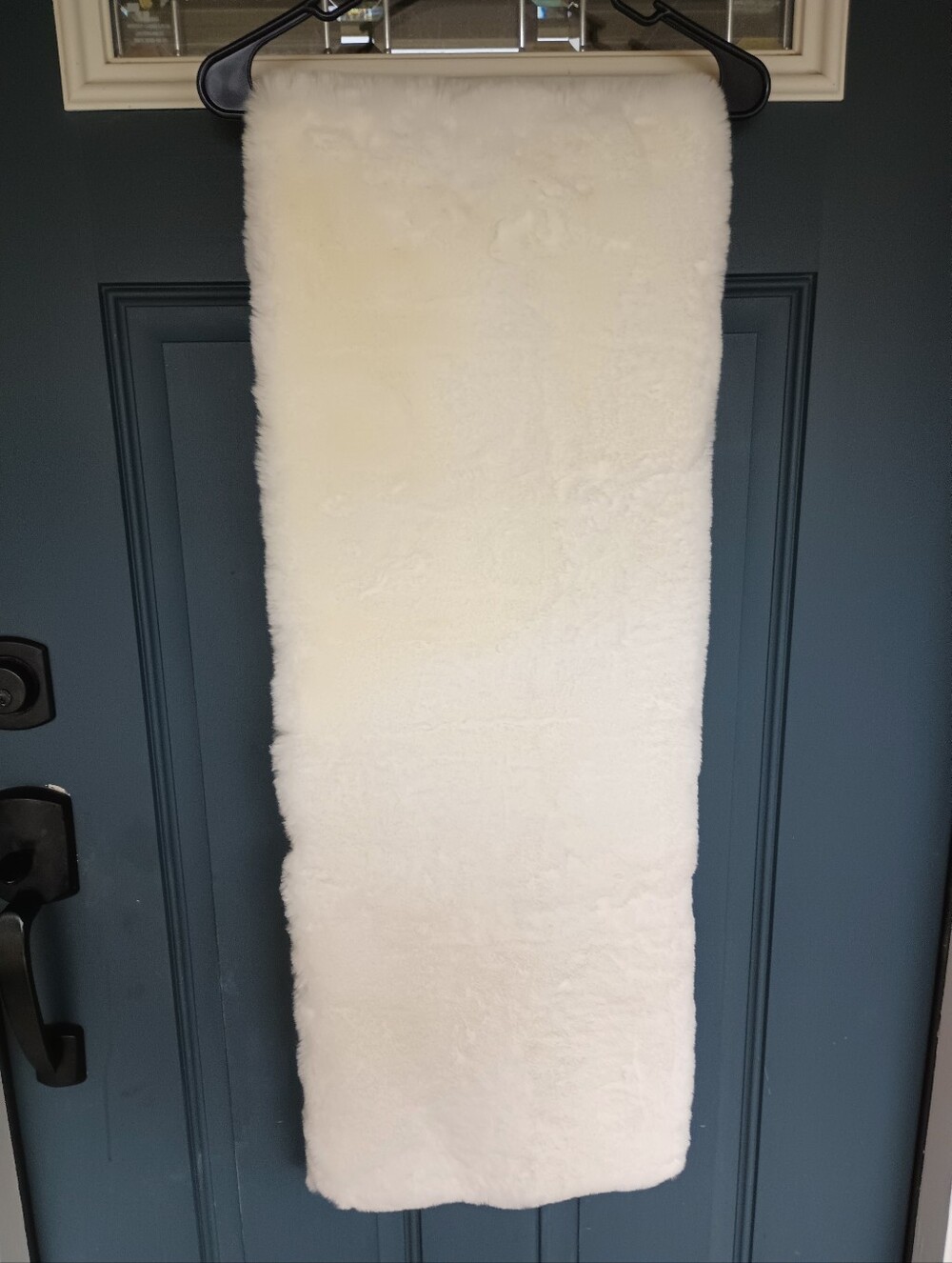 72" X 13.5" Fur Table Runner Christmas Village